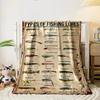 Fishing Lure Guide Blanket bedroom Blanket for Livingroom Couch lunch break Soft throw for Friend's festival Gift