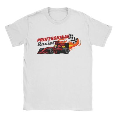 Vintage Profesjonalnie Certyfikowany Rasistowski Meme Wyścigowy Koszulka Męska Okrągły Dekolt Krótki Rękaw Bawełniana Letnia Góra T-shirt