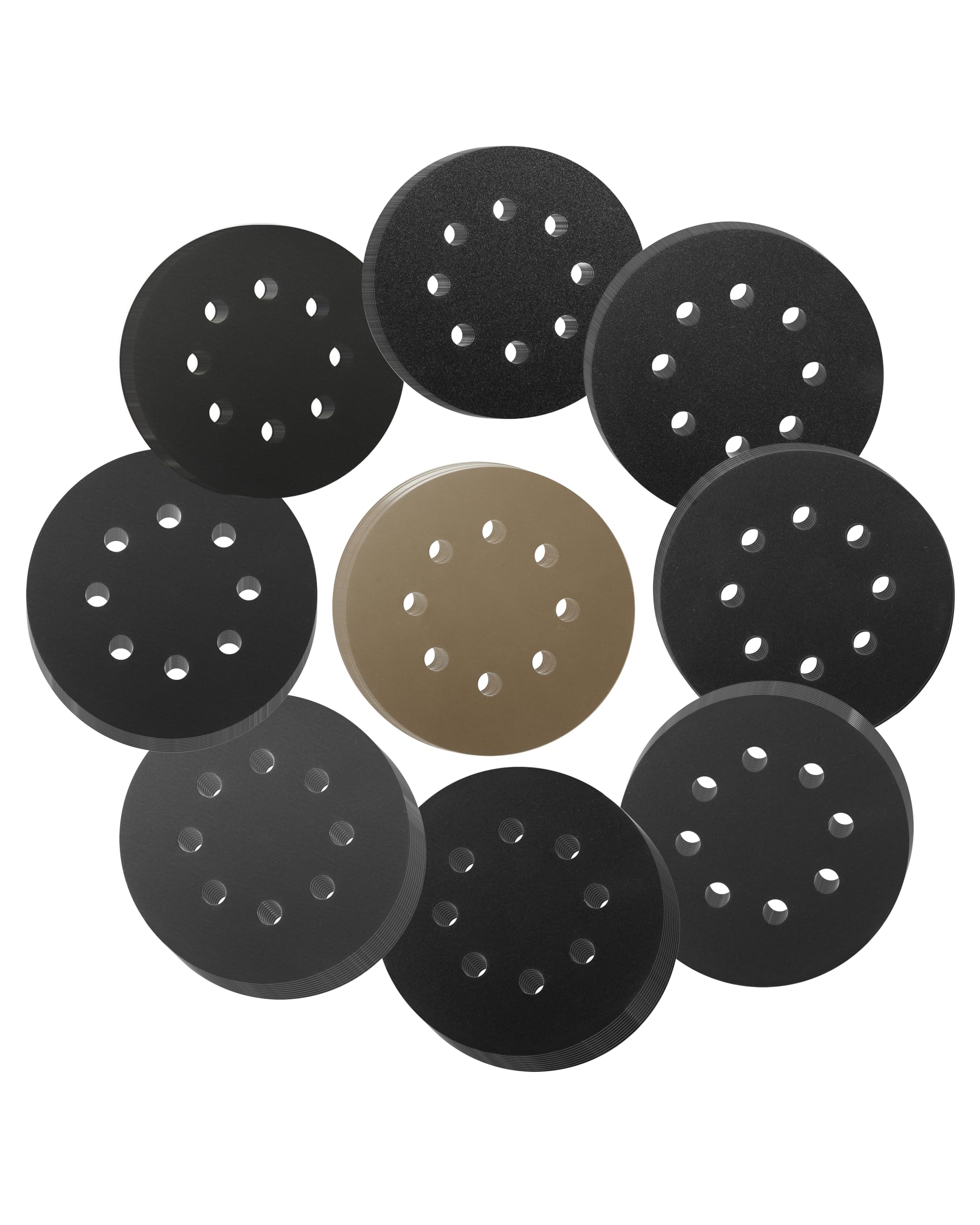 

SENTOOL Waterproof Sanding Paper and Sanding 10 of from Coarse to Fine File Sheets for Random TC-R90 Sander, Sandpaper, 125mm, 90-Sheet Set, Discs, сірий колір