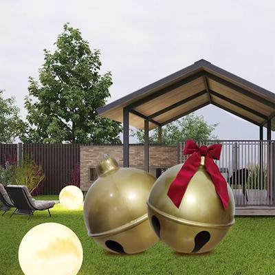 Inflatable Christmas Balls Large Bell Shape Hang Decorated Balls Inflatable Christmas Tree Ornaments for Patio Garden Wedding