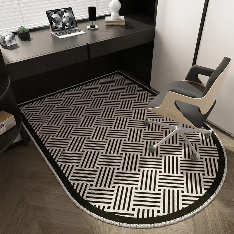 Non-slip Computer Chair Mat High-density Short-pile TPR Bottom Floor Mats for Study Tables Bedroom Modern Decorative Rugs