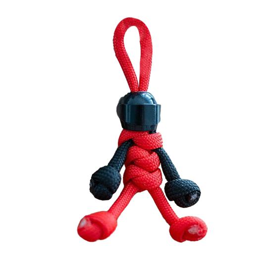 Braided Rope Keyring Skeleton Soldier Backpack Pendant Keychain with Helmet Design Portable Lightweight Keyring