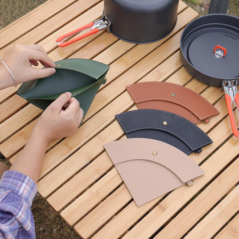 PU Leather Coffee Filter Paper Storage Bag for Coffee Dripper Waterproof Coffee Filters Holder Pouch Outdoor Camping Supplies