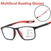 NEW Bifocal Progressive Reading Glasses Men Sports TR90 Anti Blue Light Multifocal Presbyopia Eyewear Optical Eyeglasses Diopter