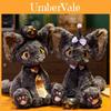 Entzückendes 30cm Schwarzes Katzen-Stofftier Mit Stilvollem Krawatten-Design Perfekt Für Halloween-Geschenke