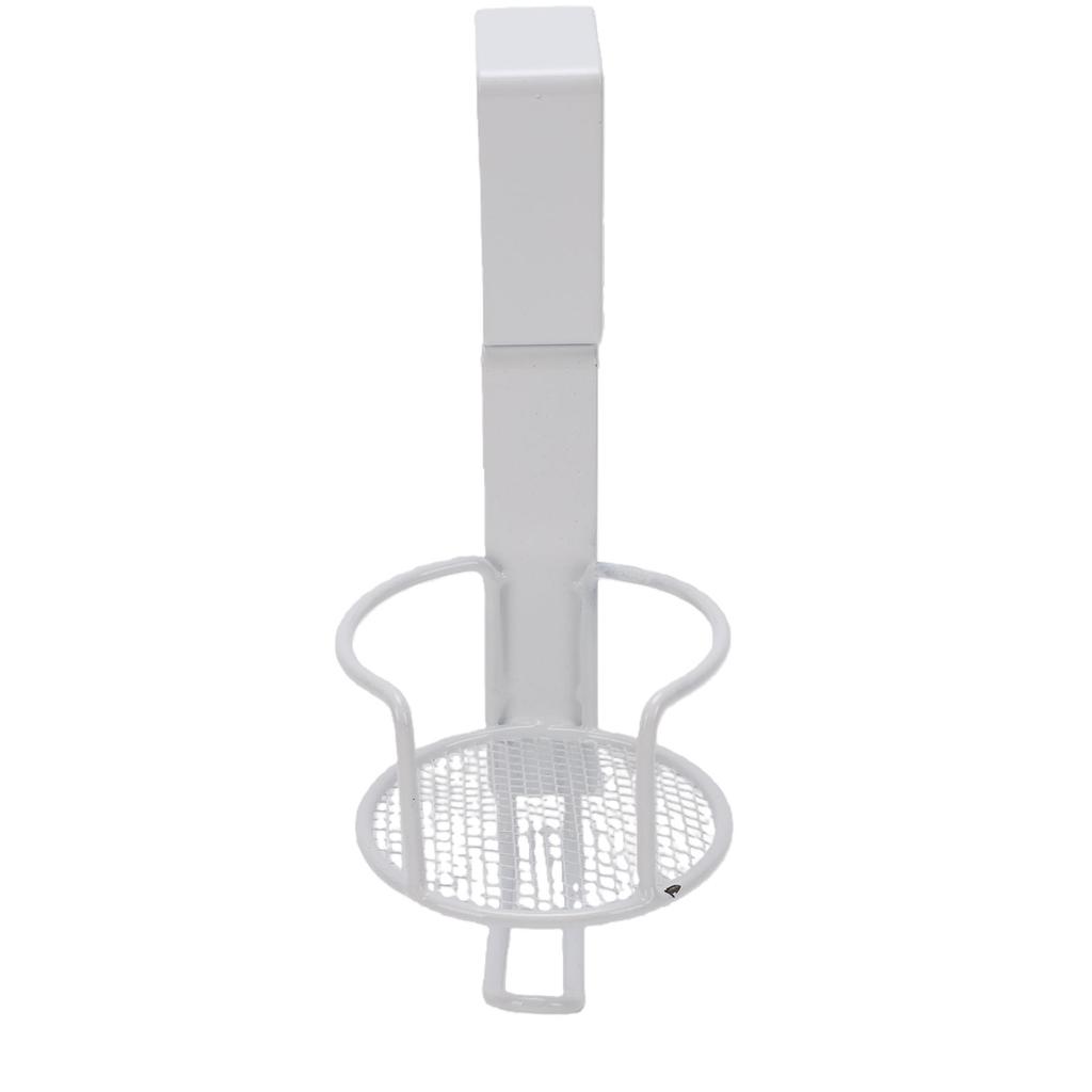 Desk Cup Holder Headphone Hanger Metal 2 in 1 Table Cup Holder Under Desk Headphone Bag Hook for Home Office White