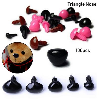 100pcs Craft DIY Tool Bear Buttons Doll Noses Safety Parts Triangle Nose Dolls Accessories
