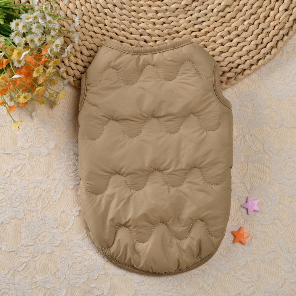 Breathable Liner Dog Down Jacket Round Neck Puppy Winter Cotton Coat Dog Clothes Daily Walking