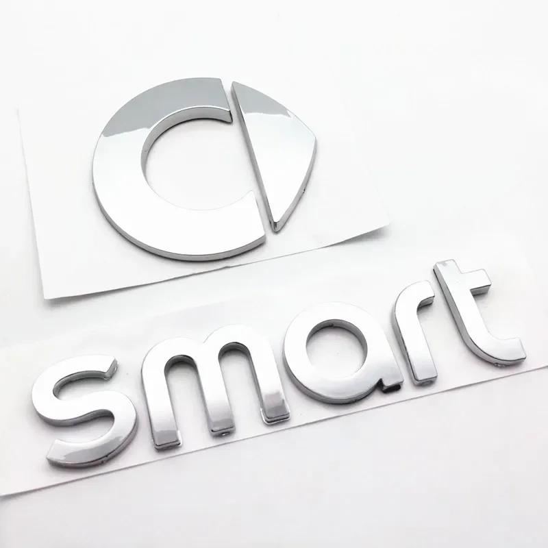 Car Sticker 3D ABS Car Front Head Hood Bonnet Emblem Logo Rear Tail Bumper Trunk Boot Mark Badge Sticker For Benz Smart Car Acce