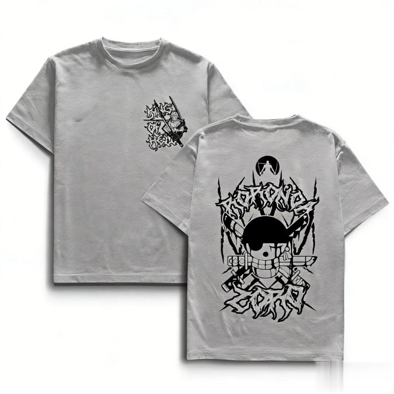 Unisex One Piece Zoro Anime Graphic T Shirt Men Women Short Sleeve Tee Oversized Casual Tops Streetwear Y2k 2026 Summer Fashion