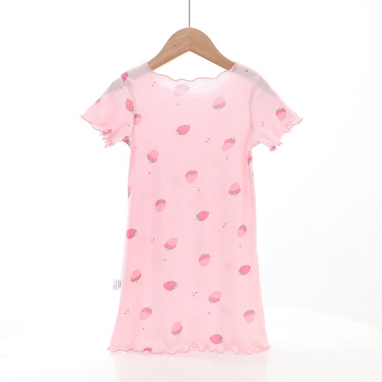 Korean Style Girls’ Modal Nightgown - Lightweight Summer Sleepwear for Children