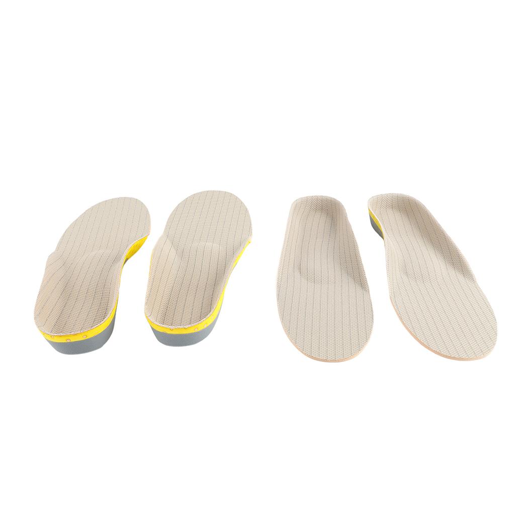 2 Pairs Shoe Insoles Light Weight Breathable Shoe Pads Flat Feet Correction EVA Soles Relief