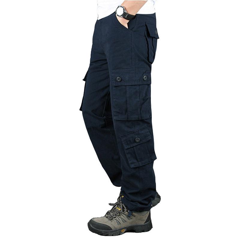 Men's Multi-Pocket Outdoor Overalls: Loose-Fit, Large Size, Straight Trousers for Spring & Autumn