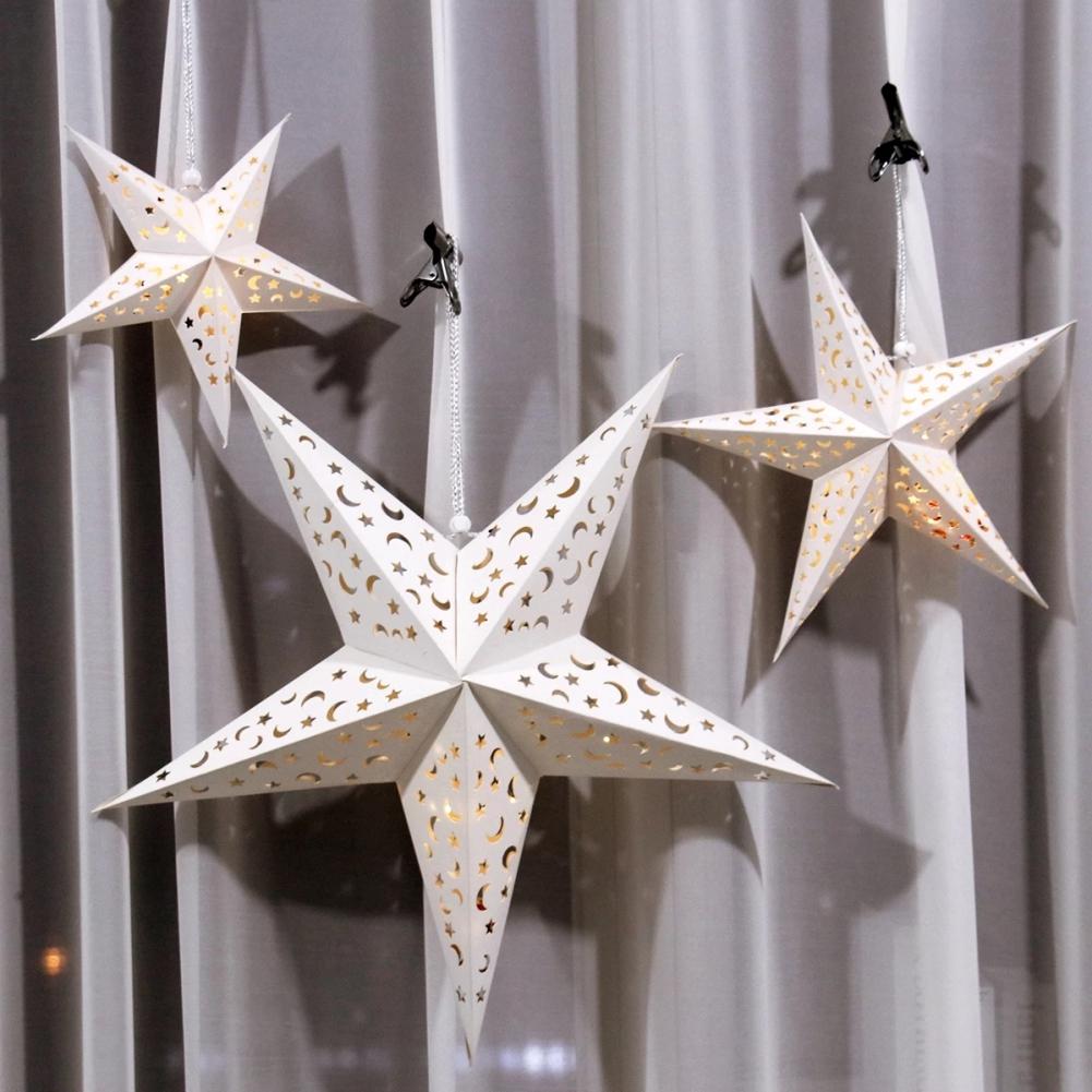 Hollow Out Star Party Light Window Grille Home Bedroom Night Light Garden Hanging Decoration Hollow Folding Light Cover