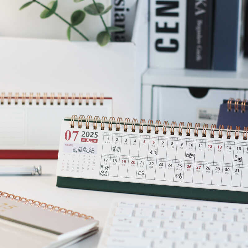 Simple 2026.07-2026.12 Desk Calendar To Do List Check In Daily Planner Time Manegement Schedule Organizers Desk Office Supplies