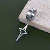 Steel Triangle Male Non-Piercing Earring Korean Style Ear Cuff Cross Clip Earring Fashion Jewelry
