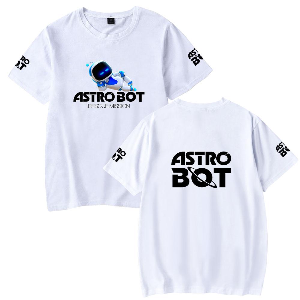 Astro Bot Printing Женская Мужская Футболка Повседневные Дышащие Футболки Смешные Свободные Футболки Футболки Уличные Футболки Большие Размеры Мужские XS