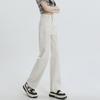 Women's White Wide-Leg Loose Pear-Shaped Jeans - Large Size Fashion Drape Pants