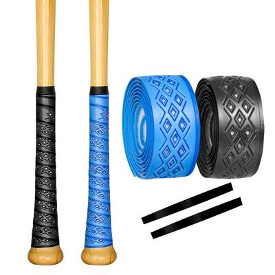 GORIX Grip Tape of Baseball Grip MAJOR for Wood and Metal Shock Ideal for Batting and Stylish Design [Set 2] (BS Black/Blue) Bats, Non-Slip,