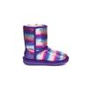 UGG Classic Short Ii Rainbow Modne Wygodne Tęczowe Śniegowce Dziecięce buty Fioletowy 1103622T-VRBW