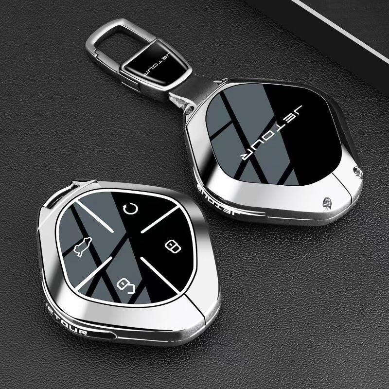 Zinc Alloy Car Key Fob Cover for Chery JETOUR Dashing IDM Shanhai L6 2026 Remote Key Fob Case Full Protector Shell Accessories