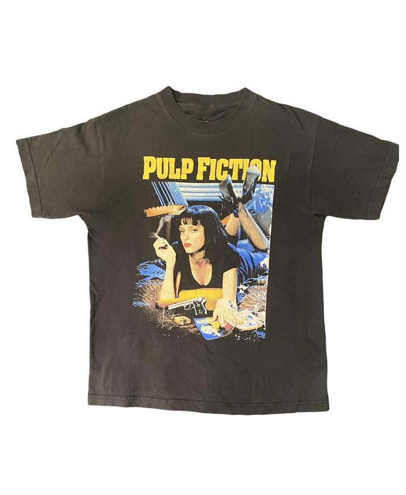 Pulp Fiction Black Cotton Gift For Fan Tee Shirt UB185