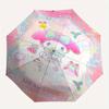December My Melody Durable Cartoon Folding Umbrella, Portable 3-Fold Compact Umbrella for Men and Women, Suitable for Travel or Daily Use.Y032