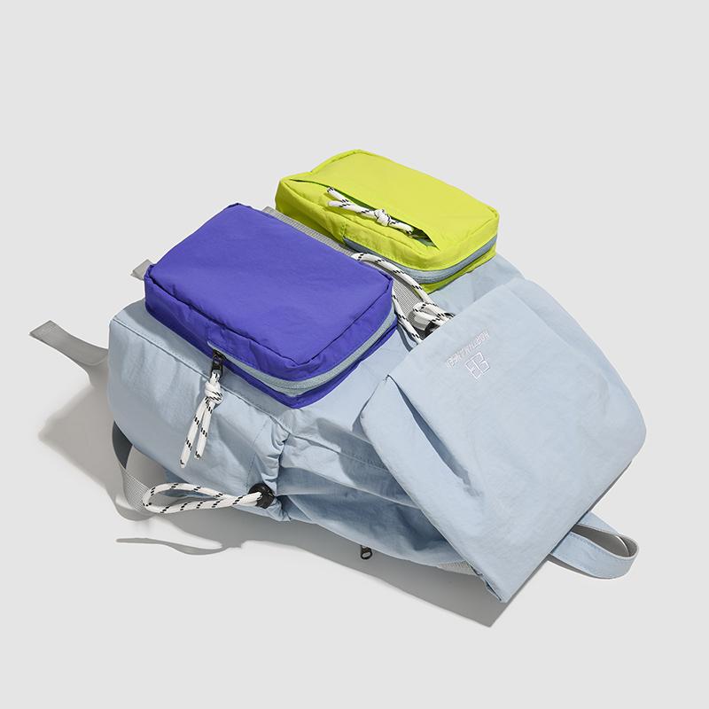 Fashion Woman Backpack 2025 Summer Waterproof Nylon Soft Handle Solid Multi-Pocket Travel Zipper Feminina Splicing Color School Bags Laptop Backpack