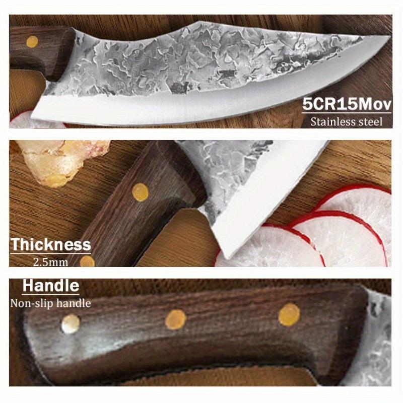 3PCS Stainless Steel Utility Knife Boning Knife Chef Knife for Cooking Small Pocket Kitchen Knife with Sheath