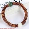 Handcrafted Wooden Bracelet with Burmese Rosewood and Bodhi Root Beads, 3*8MM, Unisex Design for Couples