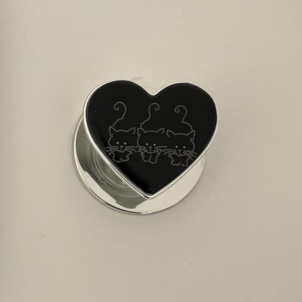 3D Cute Heart Black Polka Dots Magnetic Wireless Charging Phone Case for iPhone 16 15 14 17 Pro Max For Magsafe Case Funda