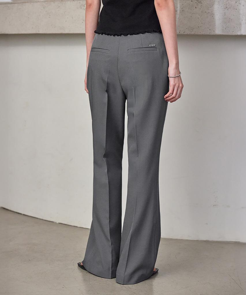 Leondeondada Signature Essentail Bootcut Slacks, Charcoal