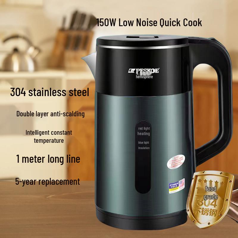 

Електрочайник: Нержавіюча сталь 304, Ізольований, Автоматичне вимкнення Electric Kettle