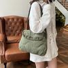 South Korea Dongdaemun Nylon Wave Quilting Bag (L) Lingqui One-shoulder Crossbody Bag (large) Casual