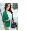 Caidaifei 2025 Women's Plus Size Winter Slimming Blazer - Fashionable Casual Long Sleeve Outerwear