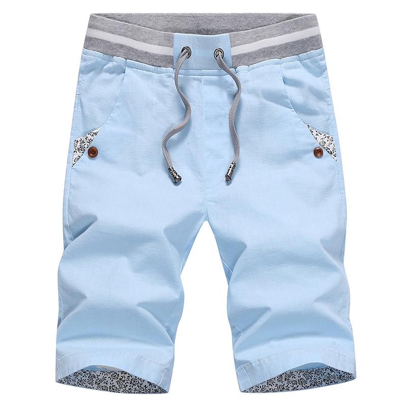 Men Cotton Fashion Men Short Summer Casual Shorts Linen Mens Shorts Bermuda Beach Short Plus Size Joggers