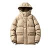 Men's Hooded Casual Overcoat, Warm Outdoor Cotton-padded Jacket, Trendy Loose Cotton-padded Jacket, Retro Bread Jacket Coat