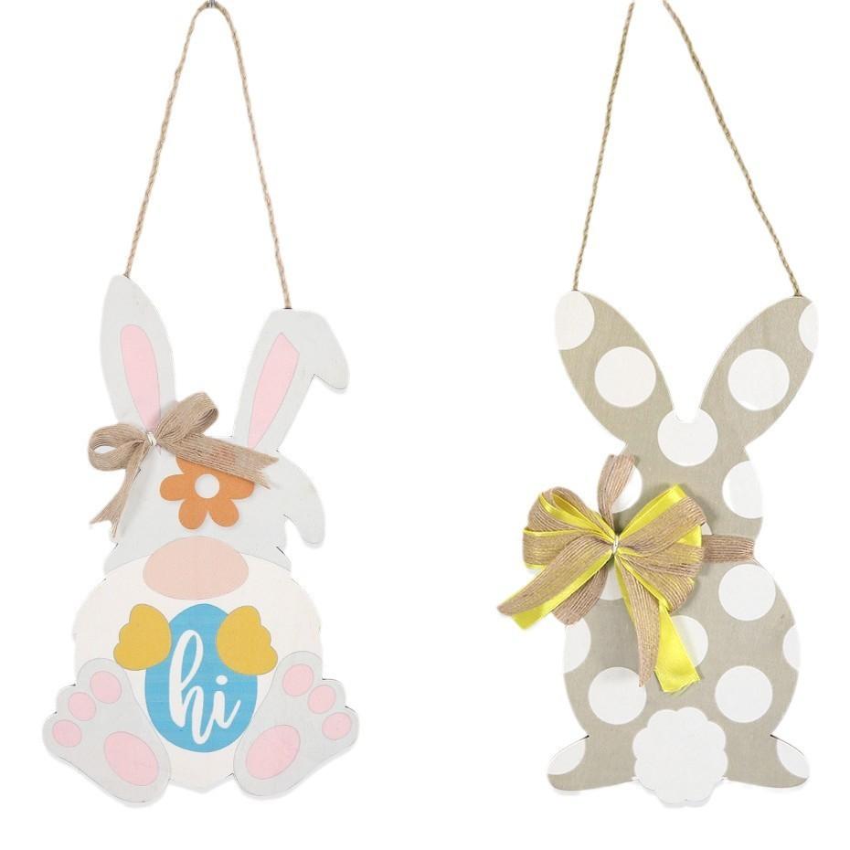 Egg Delightful Easter Chicken Wooden Door Hanger For Holiday Celebrations And Decor