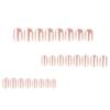 Shiny European & American Nude French White Edge Wearable Nail Art Tips
