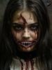 Body Art Colorful Halloween Horror Big Mouth Face Terrifying Pranking Tattoo Sticker Funny Makeup Party Waterproof Color Sticker