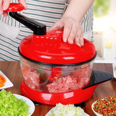 Manuelle Handkurbel-Fleischmühle & Gemüseschneider: Küchen-Food-Processor für Knödel-Füllung & mehr.