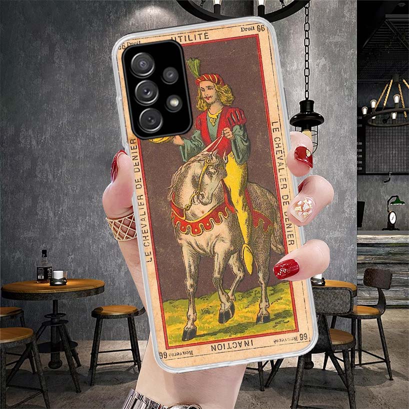 Tarot Cards Reading Art Soft Phone Case For Samsung Galaxy A12 A22 A32 A52 A72 A02S A51 A50S A71 A70 A31 A20S Note 20 Ultra S10