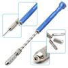 Blue Extended Semi-automatic 0.5-3mm Hand Twist Drill Amber Plastic Circuit Board Drilling Tool Twist Drill Set