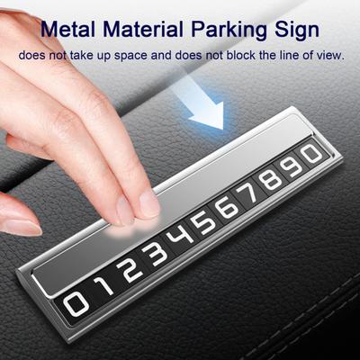 Car Metal Temporary Magnetic Parking Plate Fluorescent Number Auto Green Sticker Parking Plate
