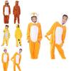 Entzückender Tier-Flanellpyjama für Kinder mit gemütlichem Onesie-Schlafanzug mit Taschen