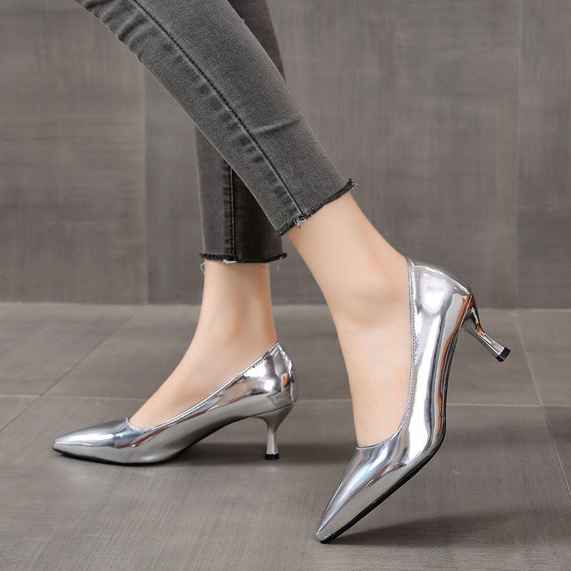 Spring and Autumn With Medium Heels Women's Shoes Sexy Pointed Toe Stilito Ladies Pumps Comfortable Elegant Lastest Shoe On Sale