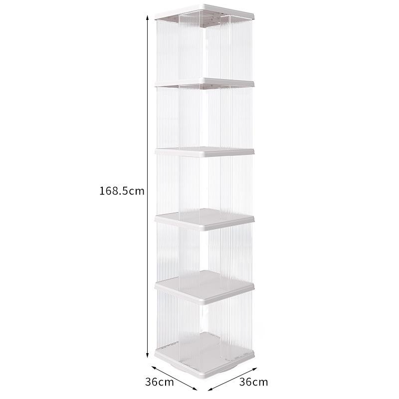 360° Rotating Transparent Bookshelf with Wheels - Children's Picture Book Storage