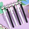 36Pcs Kawaii Panda Shape Cartoon Straight Liquid Quick Drying Gel Pen Stationery School Office Supplies Prize Gift Writing Tools Holiday Gift No