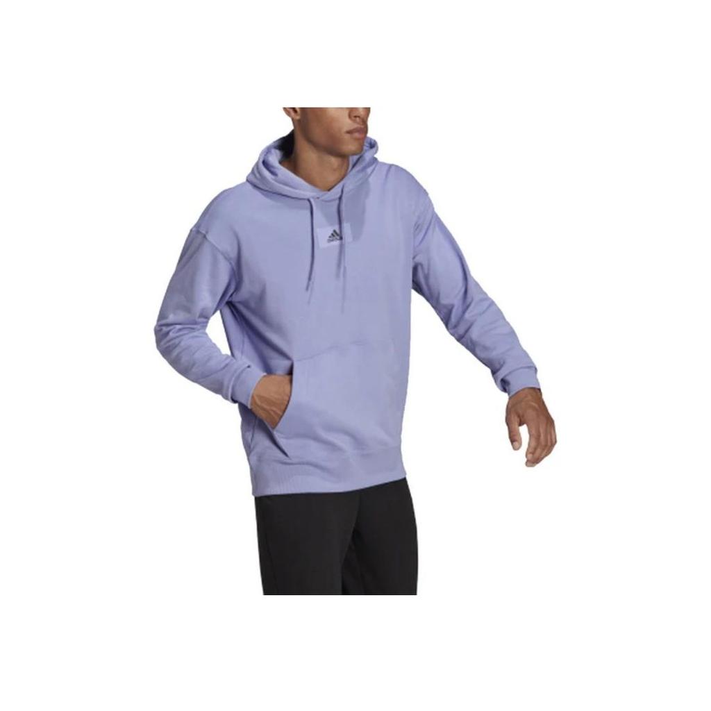 Adidas Sport Hoodie Pullover Men Tops Light-Blue Purple HE4360