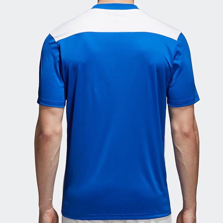 adidas Soccer Training V-Neck Short Sleeve T-Shirt Men Tops Cobalt-Blue White CE8965